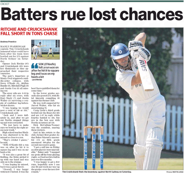 Batters Rue Lost Chance