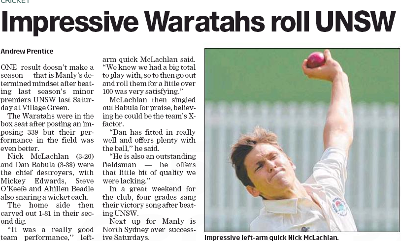 Impressive Waratahs Roll UNSW