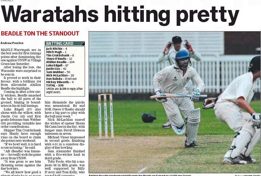 Waratahs Hitting Pretty