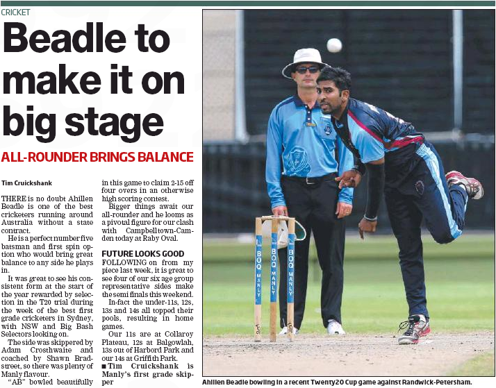 Beadle To Make It On Big Stage Beadle To Make It On Big Stage