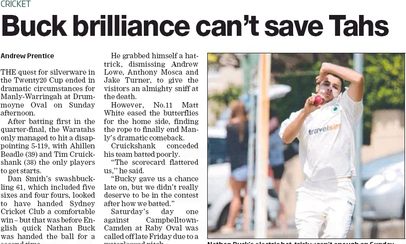 Buck Brilliance Cant Save Tahs