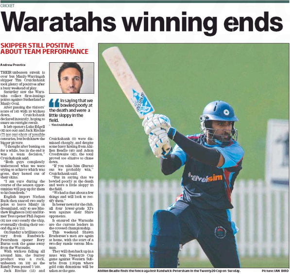 Waratahs winning ends Waratahs winning ends