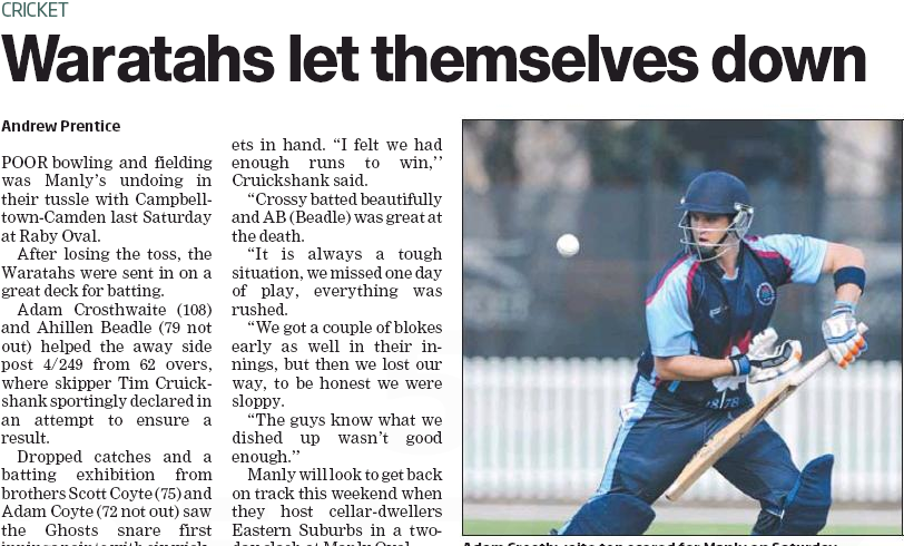 Waratahs Let Themselves Down