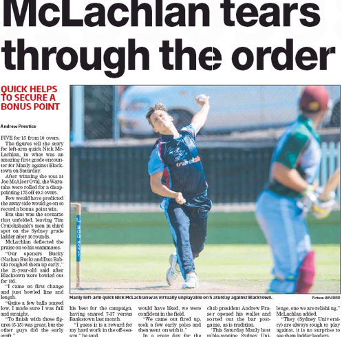McLachlan tears through the order