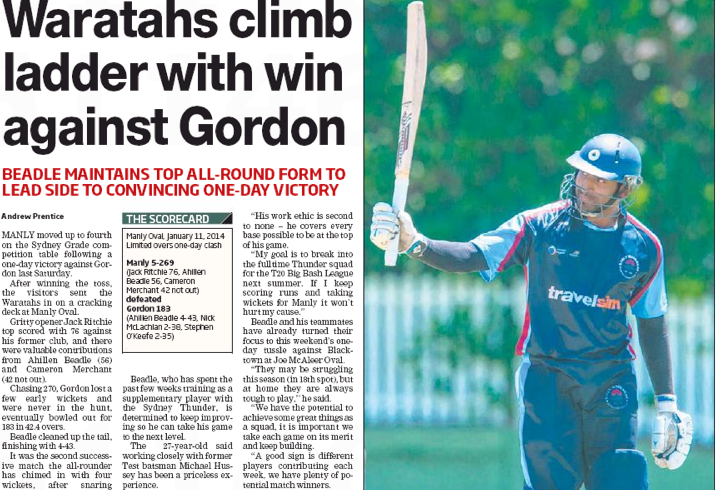 Waratahs Climb Ladder With Win Over Gordon