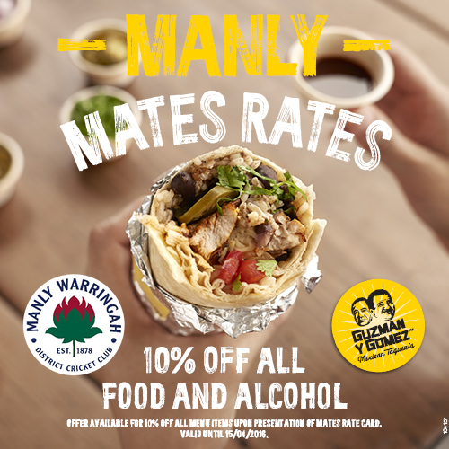 Guzman Y Gomez Manly Mates Rates 2015-16 Guzman Y Gomez Manly Mates Rates 2015-16