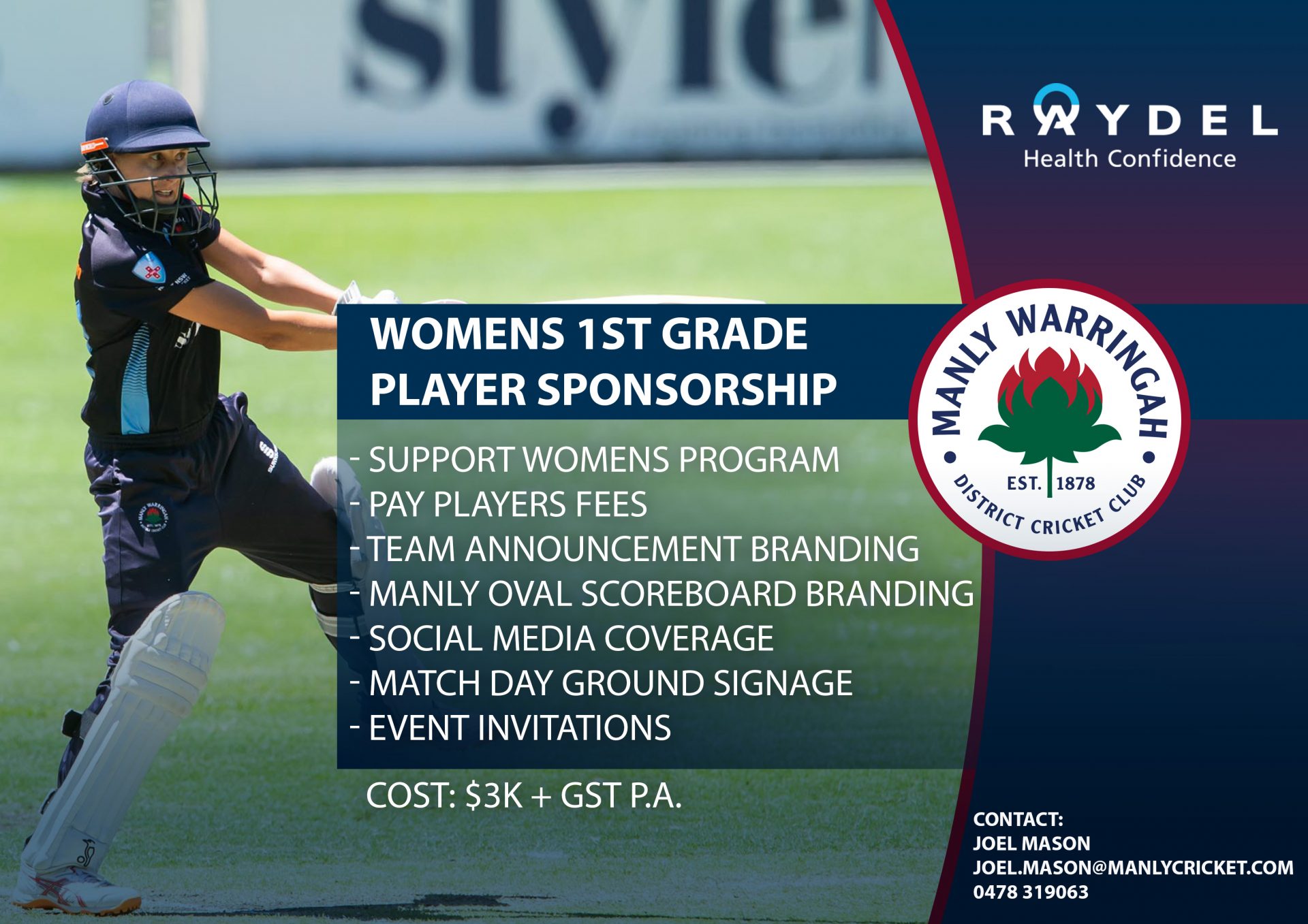 Womens 1st grade Player Sponsorship
