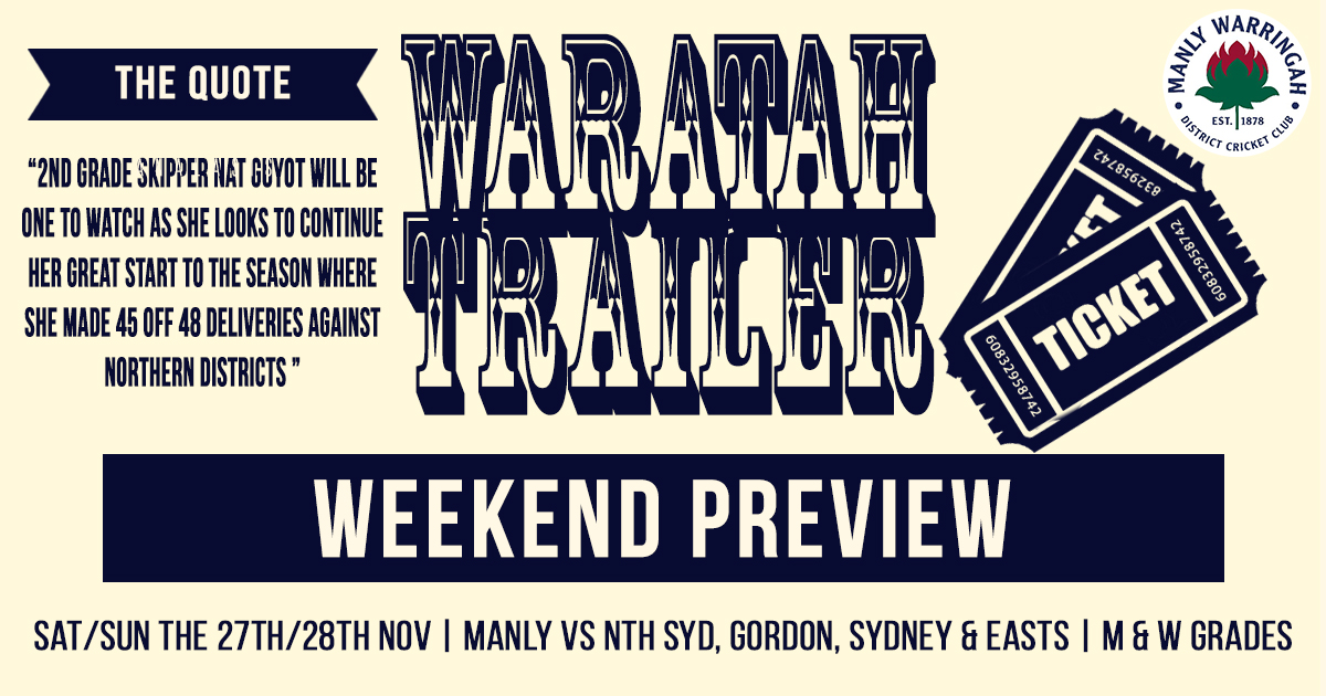 Waratah Trailer 28th Nov