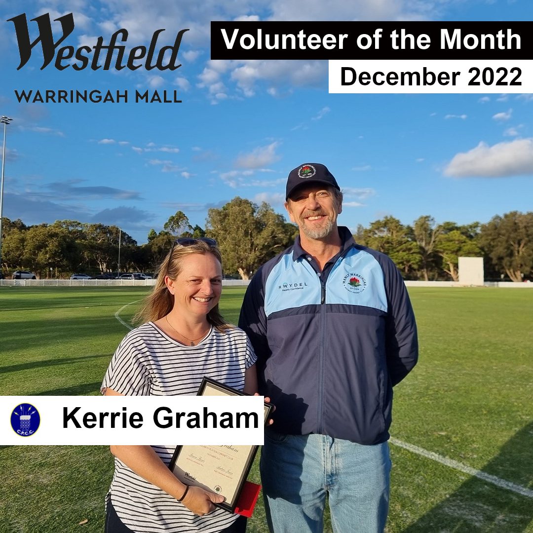 Kerrie Graham Junior Volunteer of The Month Dec 2022