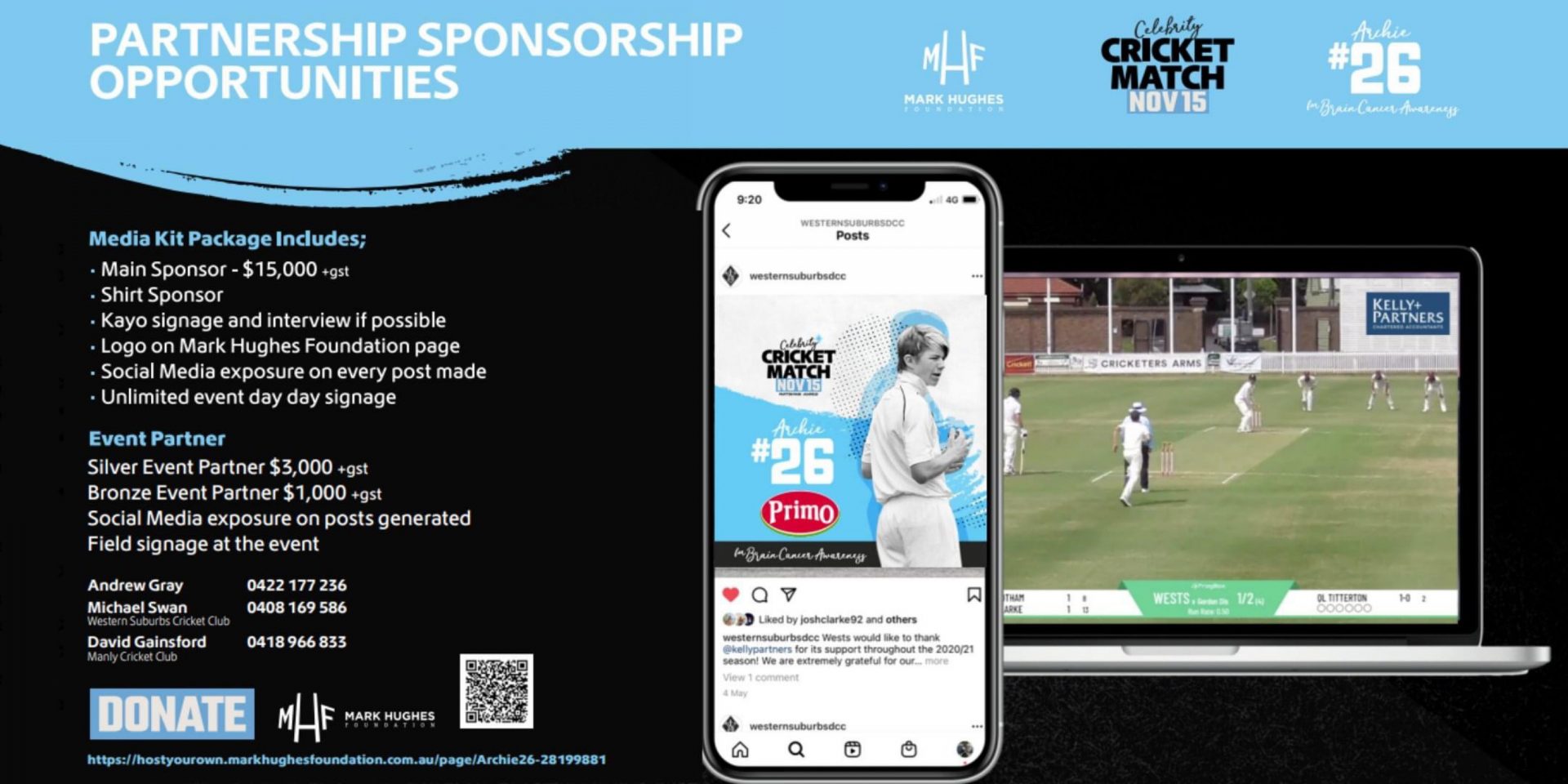 Archie Gray sponsorship front cover